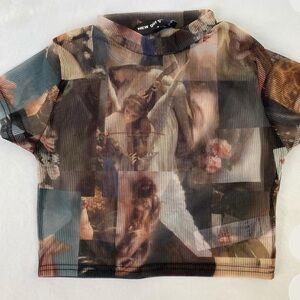 New girl order mesh crop top